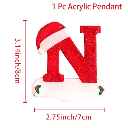 Christmas Acrylic Letter Pendant 2024 Merry Cristmas Decoration for Home Xmas Tree Hanging Ornaments Navidad Natal New Year 2025