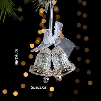 Acrylic Crystal Christmas Tree Ornaments Hanging Pendant Snowflake Icicle Ornaments 2024 Christmas Home Decoration Xmas Gifts