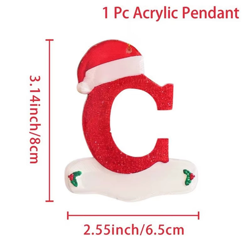 Christmas Acrylic Letter Pendant 2024 Merry Cristmas Decoration for Home Xmas Tree Hanging Ornaments Navidad Natal New Year 2025