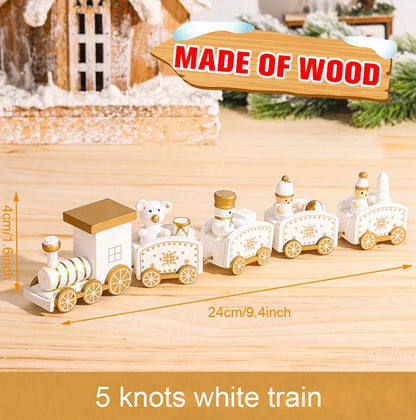 Christmas Wooden Train Merry Christmas Ornaments Christmas Decorations for Home 2024 Xmas Tree Decor Noel Navidad New Year Gifts