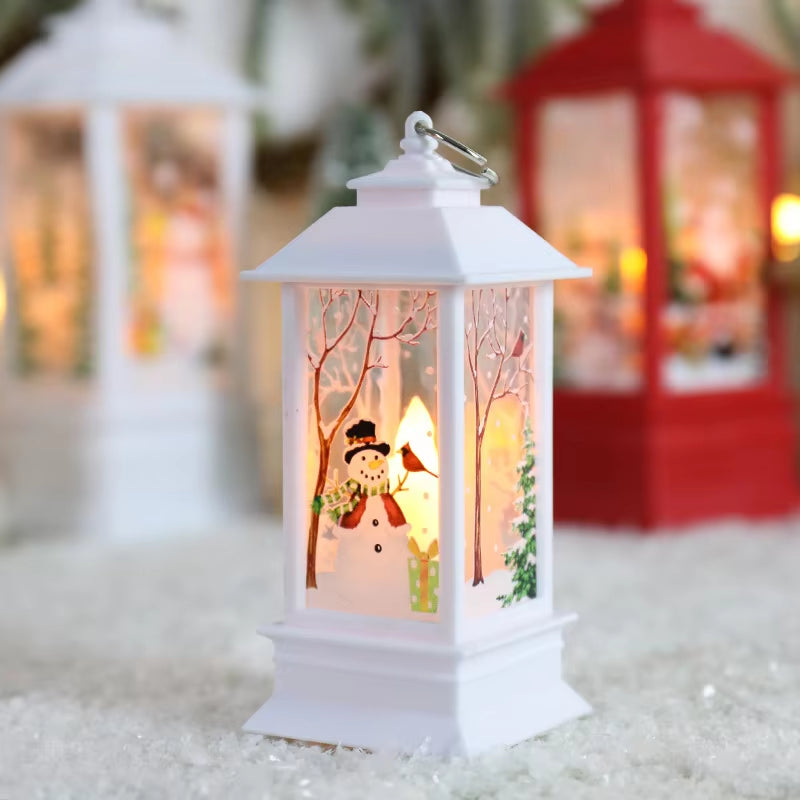 Santa Claus Snowman Lantern Light Merry Christmas Decoration for Home Christmas Tree Ornament Xmas Gifts Navidad 2024 New Year