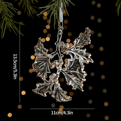 Acrylic Crystal Christmas Tree Ornaments Hanging Pendant Snowflake Icicle Ornaments 2024 Christmas Home Decoration Xmas Gifts