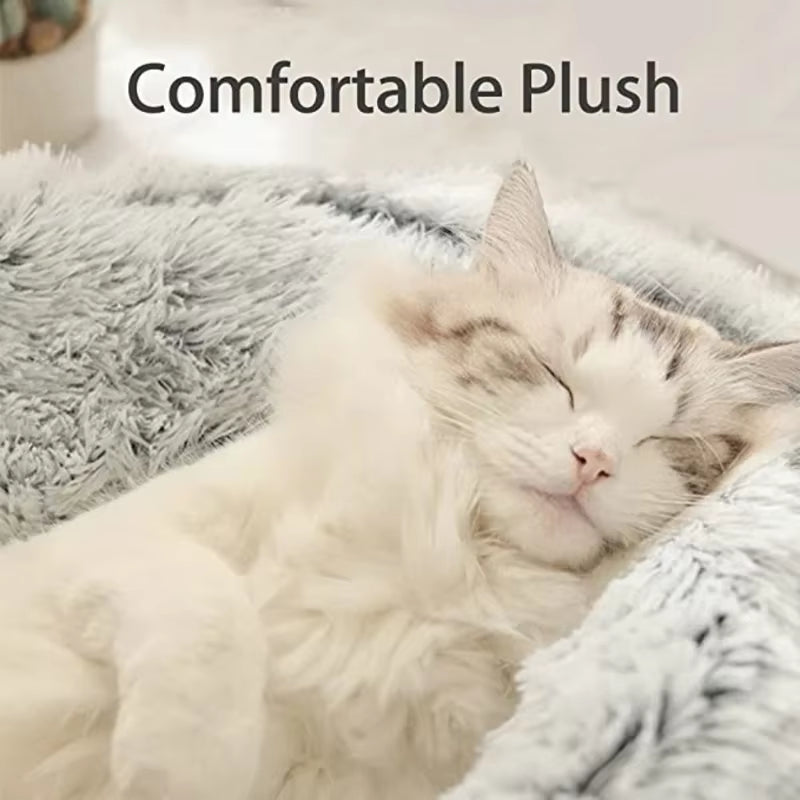 Nest Cat Bed round Cat Cushion Cat House 2 in 1 Winter Plush Pet Warm Cats Basket Pet Sleep Bag Kitten Nest Kennel for Small Dog Cats