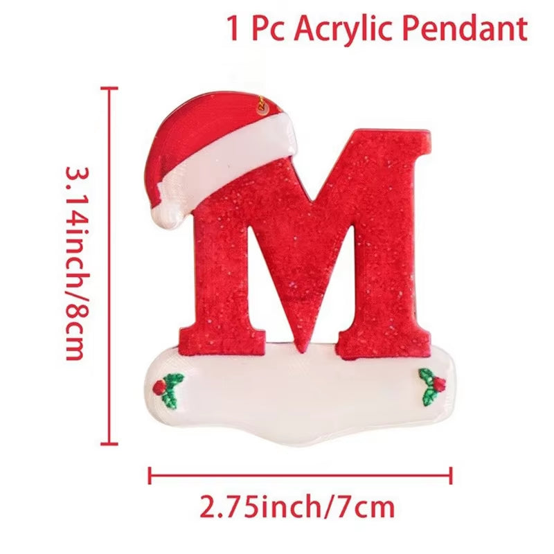 Christmas Acrylic Letter Pendant 2024 Merry Cristmas Decoration for Home Xmas Tree Hanging Ornaments Navidad Natal New Year 2025