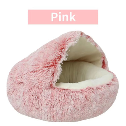 Nest Cat Bed round Cat Cushion Cat House 2 in 1 Winter Plush Pet Warm Cats Basket Pet Sleep Bag Kitten Nest Kennel for Small Dog Cats