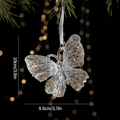 Acrylic Crystal Christmas Tree Ornaments Hanging Pendant Snowflake Icicle Ornaments 2024 Christmas Home Decoration Xmas Gifts