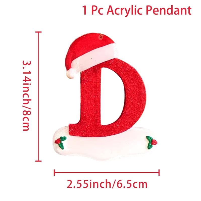 Christmas Acrylic Letter Pendant 2024 Merry Cristmas Decoration for Home Xmas Tree Hanging Ornaments Navidad Natal New Year 2025