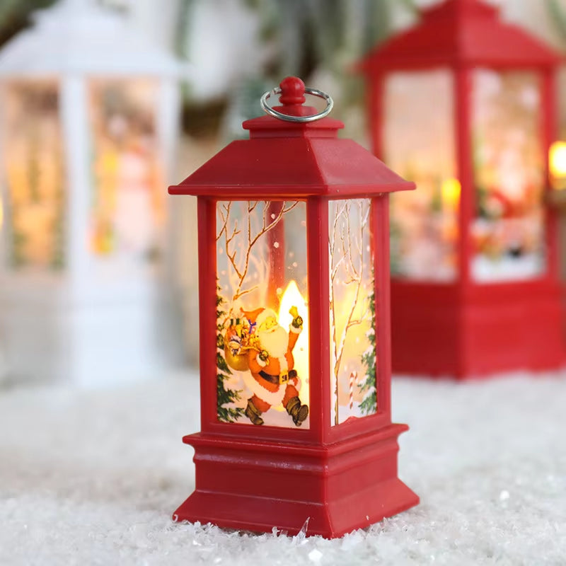 Santa Claus Snowman Lantern Light Merry Christmas Decoration for Home Christmas Tree Ornament Xmas Gifts Navidad 2024 New Year