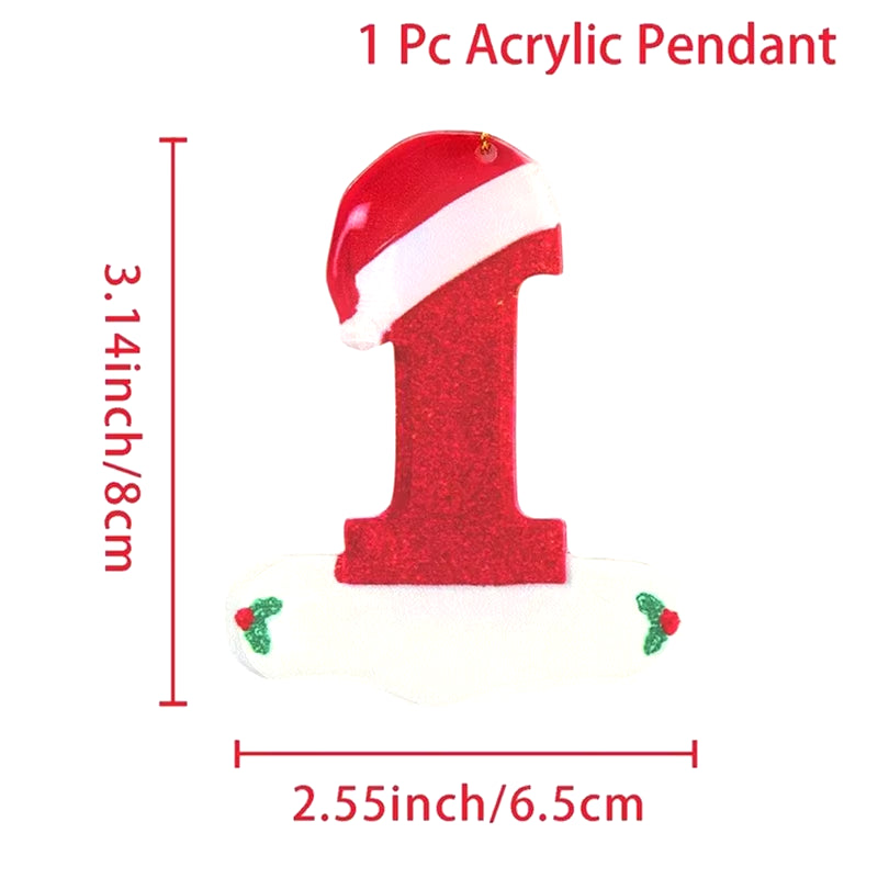 Christmas Acrylic Letter Pendant 2024 Merry Cristmas Decoration for Home Xmas Tree Hanging Ornaments Navidad Natal New Year 2025