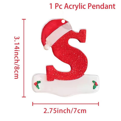 Christmas Acrylic Letter Pendant 2024 Merry Cristmas Decoration for Home Xmas Tree Hanging Ornaments Navidad Natal New Year 2025