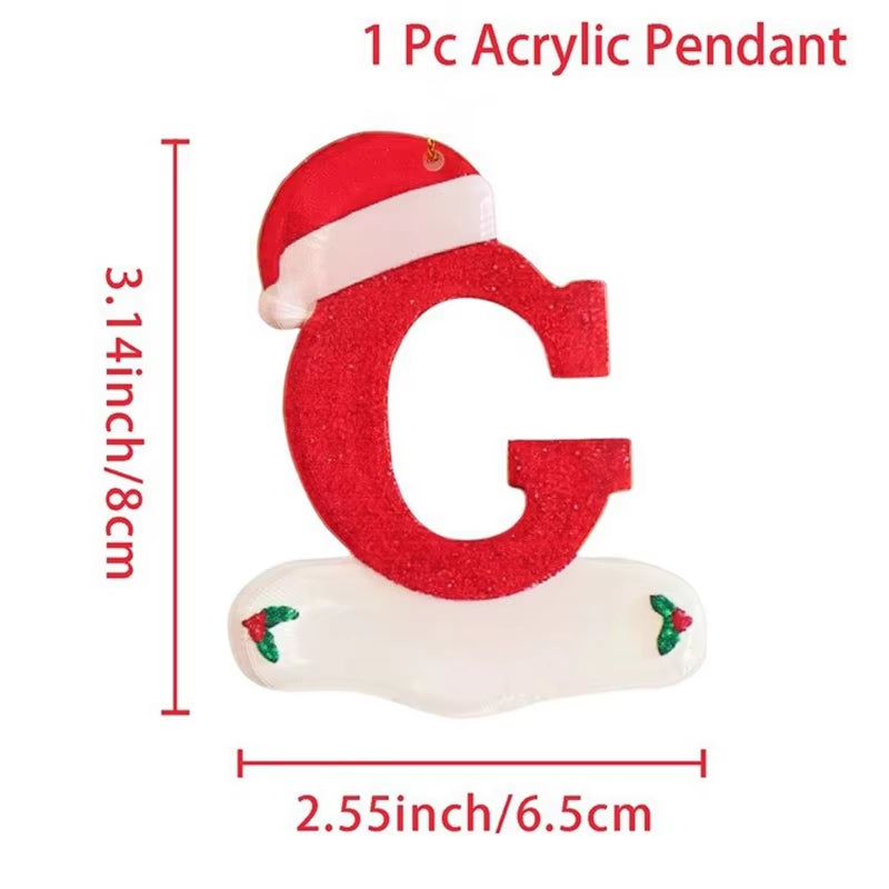 Christmas Acrylic Letter Pendant 2024 Merry Cristmas Decoration for Home Xmas Tree Hanging Ornaments Navidad Natal New Year 2025